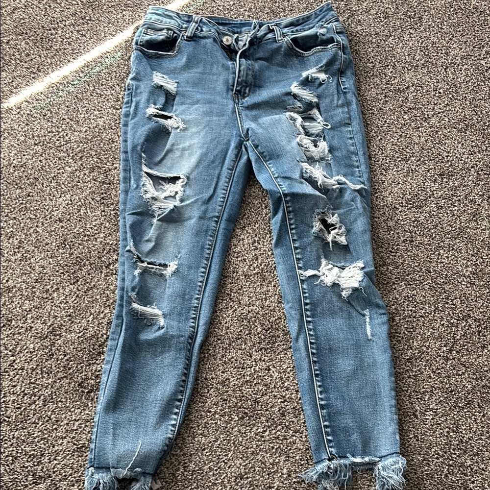 Distressed Blue Women's Jeans